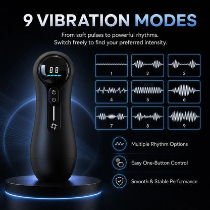 Automatic Male Vibration Masturbator Blowjob Sucking Machine Masturbation Cup Silicone Vaginal Sex Toys for Men Adult Goods