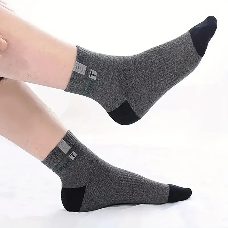 5Pairs Bamboo Fiber Summer Spring Men Socks Breathable Cotton Sports Sock Breathable Deodorant Business Socks Plus Size 39-45