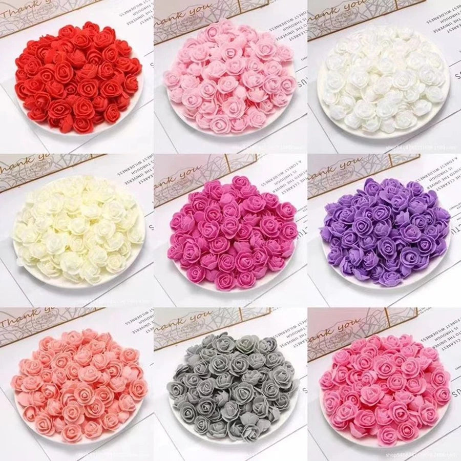 PE foaming Artificial Flowers Home vase table Wedding ornaments DIY gift Scrapbook Bubble Bear Valentine's Day Arch wreath Decor