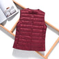 2024 New Spring Autumn Fashionable Outerwear Warm Vests Light Down Women Waistcoat Portable Warm Sleeveless Liner Casual