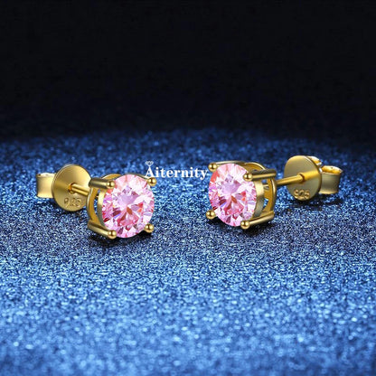 18K Plating Earrings S925 Sterling Silver D Color VVS1 Zircon Earring Stud for Women As Shinning As Diamond Wedding  Jewelry