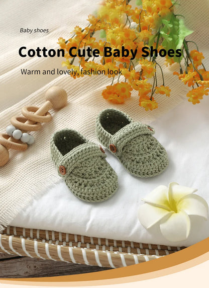 Baby Shoes Cotton Knit Newborn Girls Boy Footwear 0-18M Fashion Solid Shallow Infant Children Clothing Accessories Bedding Boots