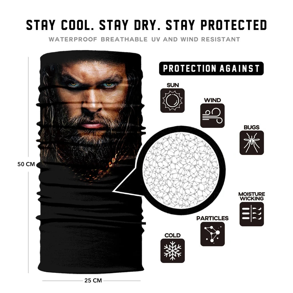 Seamless Snood Bandana Multifunctional Headwear Outdoor Sports Sun Protection Cycling Scarf Fishing Halloween Unisex Neck Mask