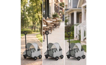Pet Stroller with Telescopic Handle Folding Foldable Pet Stroller Sturdy Sturdy for Small Dogs, Outdoor Walks, Travel