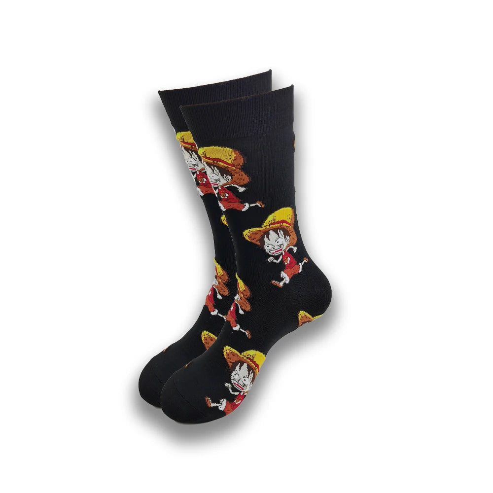 Spring and Autumn Men's and Women's Socks Cartoon Cartoon Fashion Funny High Quality Tube  Movie Character  Socks for Men
