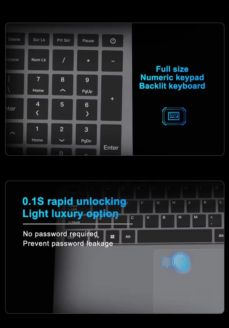 Windows 11 Pro i9 15.6" Laptop Computer PC Intel Core i9 10980HK 16GB RAM 1TB SSD Fingerprint Unlock Notebook Backlight Laptop