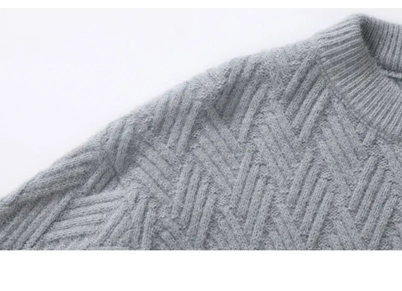 Warm Knitted Pullover 2025 New Winter Men's O-neck Casual Sweater High-quality Men's Pullover Clothing Size 4XL