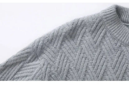 Warm Knitted Pullover 2025 New Winter Men's O-neck Casual Sweater High-quality Men's Pullover Clothing Size 4XL