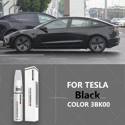 Suitable for Tesla Model 3 Y X S Automotive Paint Repair Pen Pearl White Clearcoat Pen Paint Repair Set Wheel Hub Silver