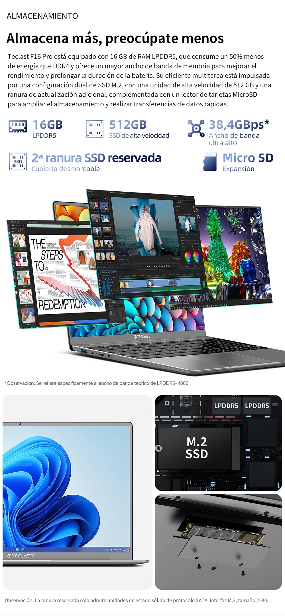 Teclast F16Pro Laptop 15.6 Inches, Backlit Keyboard, for Intel N95, 16Gb Ram 512Gb Rom, 1920X1200 Fhd Ips, Compatible with Mini-Hdmi