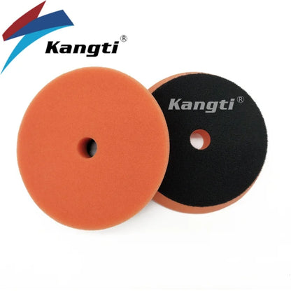 Kangti Car Polishing Pad Kit 3 Inch Self-Adhesive Buffing Wheel Car Detailing Waxing Sponge Pads Auto Care Cleaning Tool