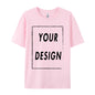 180g Custom Women Men Customised Printed 100% Cotton Short Sleeve Your Logo Photo Brand Text Tee Personalize Graphic Clothing