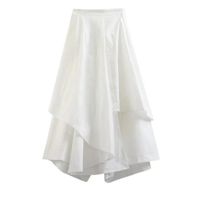 Women Black Skirts Japanese Gothic Irregular High Waist Pleated Skirt Pants for Women Vintage Cargo Skirts Female Clothes Ladies