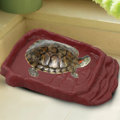 Anti-Slip Ladders Reptile Bowl Reptile Bathing Pool Tortoise Bathtub Water Dish Aquarium Ornament Tortoise Habitat Accessories