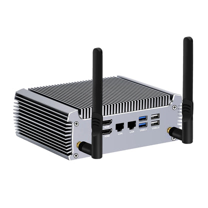 Topton Fanless AMD Mini PC FU02 Ryzen 7 7730U 5825U R5 5600U 4500U Gaming Computer Dual LAN Firewall 2*HDMI2.0 NVMe DDR4 WiFi6