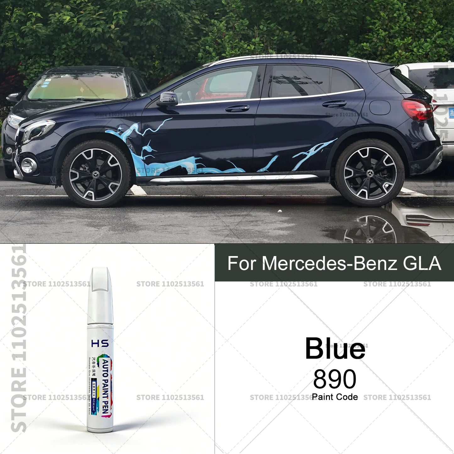 Car Paint Repair Pen Touch Up Scratch Remover DIY Auto Accessories For Mercedes-Benz GLA Jewel Blue Polar White Rose Gold Red