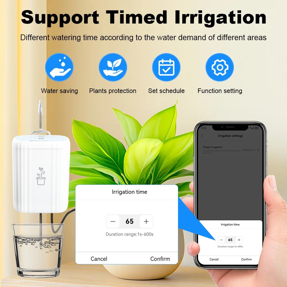 WIFI Intelligent Drip Irrigation Automatic Watering Pump System Kit Flower Plants Home Sprinkler Drip Garden Tool Work with Tuya