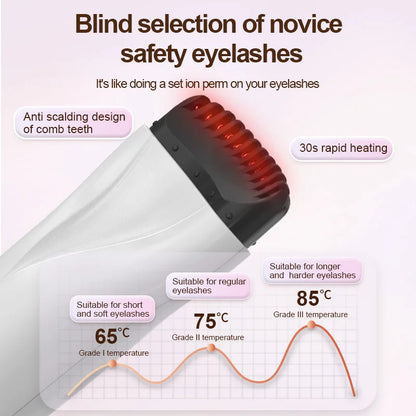 Heated Eyelash Curler Electric 3Modes Eye Lashes Eyelash Grafting Long Lasting Makeup Tools