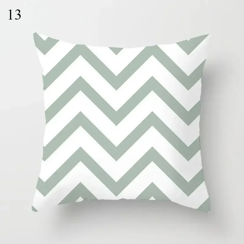 Mint Green Pillowcase Geometric Print Cushion Cover Sofa  Decorative throw pillow cushion covers40x40cm 50x50 45x45