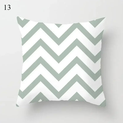 Mint Green Pillowcase Geometric Print Cushion Cover Sofa  Decorative throw pillow cushion covers40x40cm 50x50 45x45