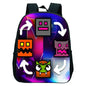 16 Inch Angry Geometry Dash Backpack Boys Girls Bookbag Cartoon Game Kids Kindergarten School Bags Toddler Childcare Backpack