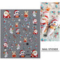 1sheet 5D Halloween Nail Stickers Pink/Green/Black Cartoon Pattern Nail Art Slider DIY For Sweet Cool Girl Cute Nail Decoration