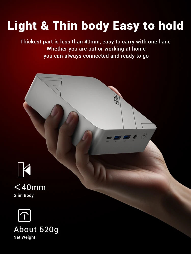 FIREBAT F1 MINI PC AMD Ryzen 5 7640HS DDR5 16GB RAM 512GB SSD WIFI6 BT5.2 Portable Desktop MINI-PC Windows 11  Desktop Computer