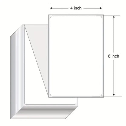 4x6inch Thermal Printer Papers White Labels Sticker 100x150mm For Shipping Labels DHL UPS Express LOGO Barcode For P50/D100/D200