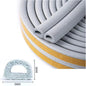 5m/10m Door Seal Strip Self-adhesive Draft Stopper Tape Window Weather Stripping Dustproof Insulation Noise Rubber Sealing Strip