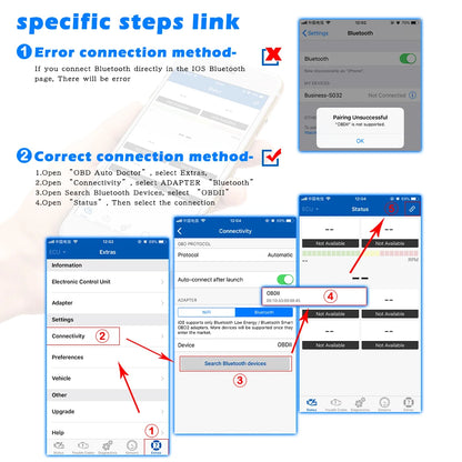 KONNWEI KW901 ELM327 V1.5 Bluetooth 5.0 For IOS Android OBD2 Scanner OBDII Auto Car Diagnostic Tools Code Reader PK Vgate