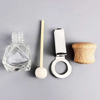 B*1PCS Car Air Freshener Perfume Clip Essential Oil Diffuser Vent Empty Glass Bottle Aromatherapy Decoration
