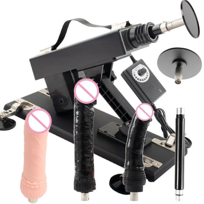 FREDORCH Sex Machines More Attachment Masturbating Pumping Sex Gun Adjustable with Dildo Couples Sex Toy Love Machine for Couple