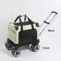FurStarLarge Pet Rolling Carrier With Wheels Multi-Cat Travel Trolley Bag Spacious Dog Carrier Backpack Portable Car Seat Pet St
