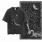 COOLMIND DB Cat Printed Cotton Acid Washed Exclusive Graphic Unisex T Shirt Cool Streetwear Men Tshirts Big Size Tee for Men