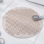 Bathroom Mat Anti-slip Sucker Round PVC Bath Mat with Drain Hole Silicone Bathing Rugs Foot Massage Pad Bathtub Soft Shower Mat