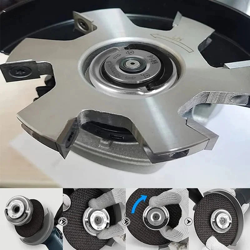 Rafford 1Pcs Quick Release Flange Nut M14 Thread Angle Grinder Flange Nut Power Chuck Pressing Plate For Diamond Cutting Disks