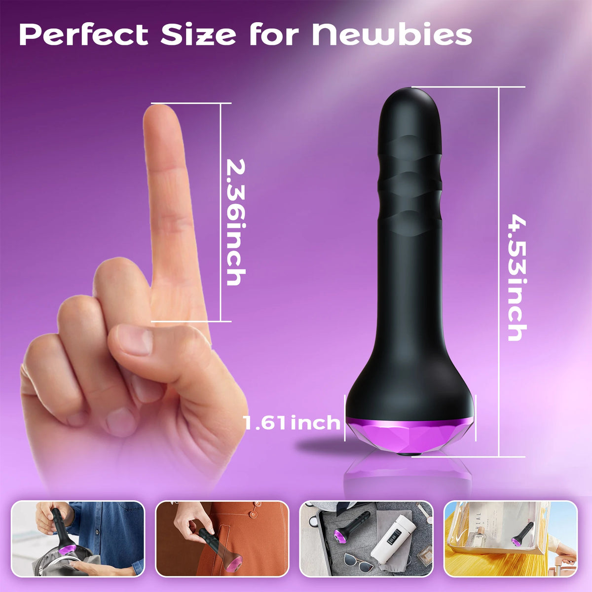KUSHOR Anal Vibrator Male Prostate Massager Vibrating Rotating Butt Plug Anal Dildo Buttplug Adult Sex Toy for Women Men Gay