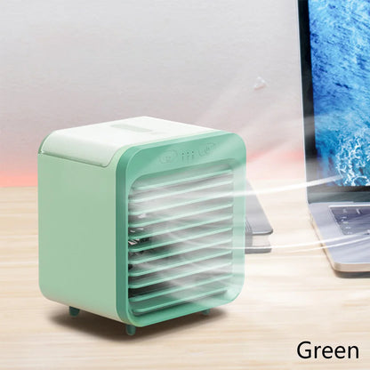 New Portable USB Chargeable Mini 3 Gear Air Conditioner Cooler Fan Air Conditioner Air Cooling Fan Office Desktop Fan