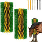 2 Livestock Cleaning Brushes 45cm Length Curved Design Nylon Bristles for Cattle  Horses Sheep