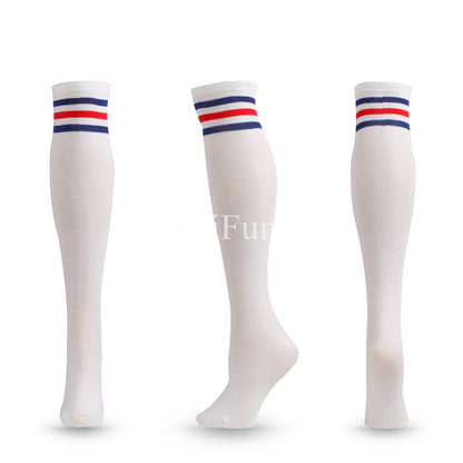 Unisex Compression Socks Football Socks Non-slip Long Tube Knee High Stockings Socks Striped Soccer Socks Running Sports Socks