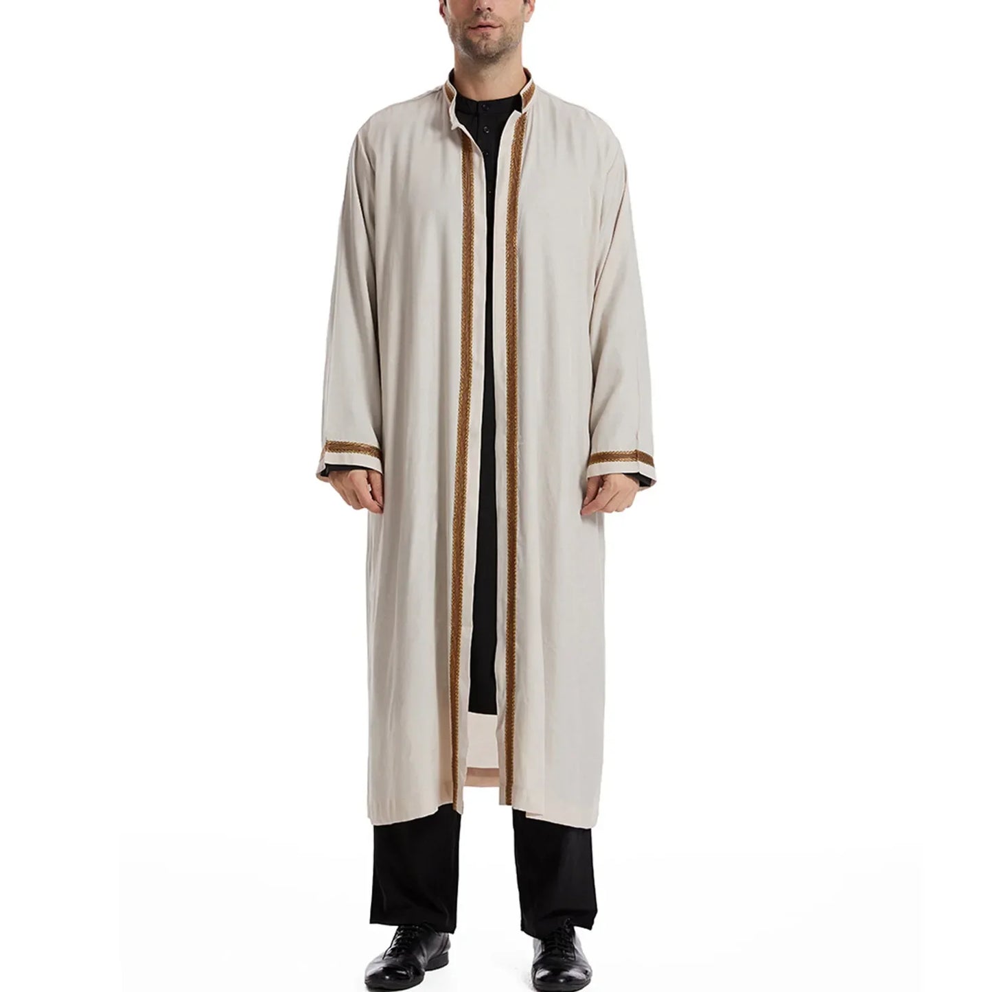 Dubai Saudi Muslim Men Open Abaya Kimono Dresses Turkey Eid Ramadan Islamic Kaftan Arabic Long Robe Caftan Jubba Thobe Clothing