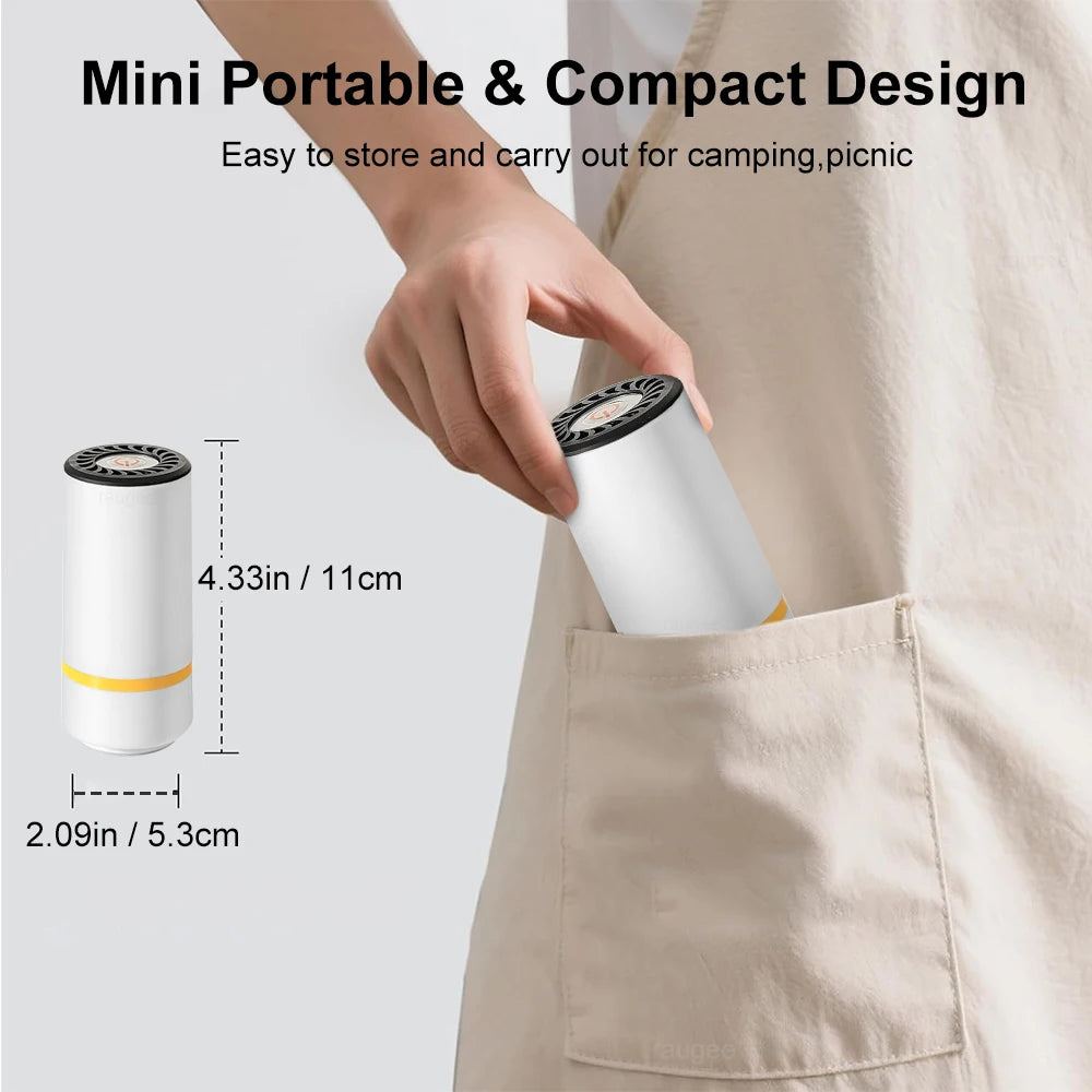 Mini Vacuum Sealer Electric Air Pump for Food Fresh-Keeping Rechargeable Vacuum Bag Sealer Automatic Vacuum Compression Machine