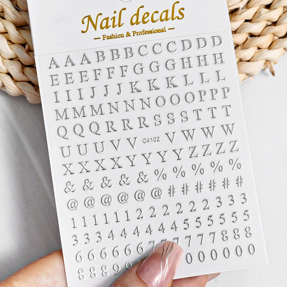 3D Metal Silver Flame Nails Stickers Gold Bronzing Stripe Lines Sliders Design Manicure French Nail Art Decoration Decal #Y2K