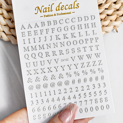 3D Metal Silver Flame Nails Stickers Gold Bronzing Stripe Lines Sliders Design Manicure French Nail Art Decoration Decal #Y2K