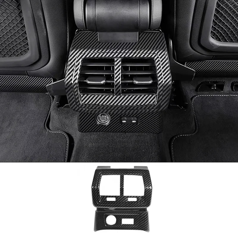 FOR Audi Q3 2019 -2022 Car Carbon fiber style Console Gear Shift Frame Cover Trim Interior accessories  Auto Integral interior