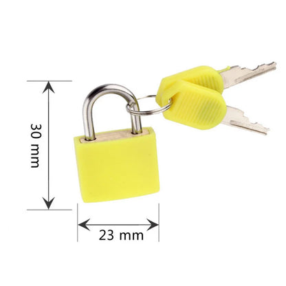 Small mini High Quality Strong Steel Padlock Travel Suitcase Diary Lock Luggage Schoolbag Anti-theft Security Padlock 2 Keys