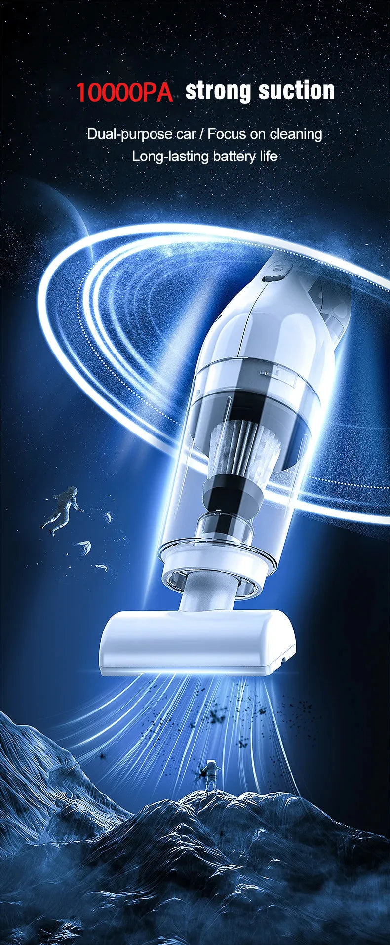 Vacuum Cleaner Portable Wireless Hand Held Cleaner Powerful Cleaning Machine Car Home Appliance for Dust Pet Hair