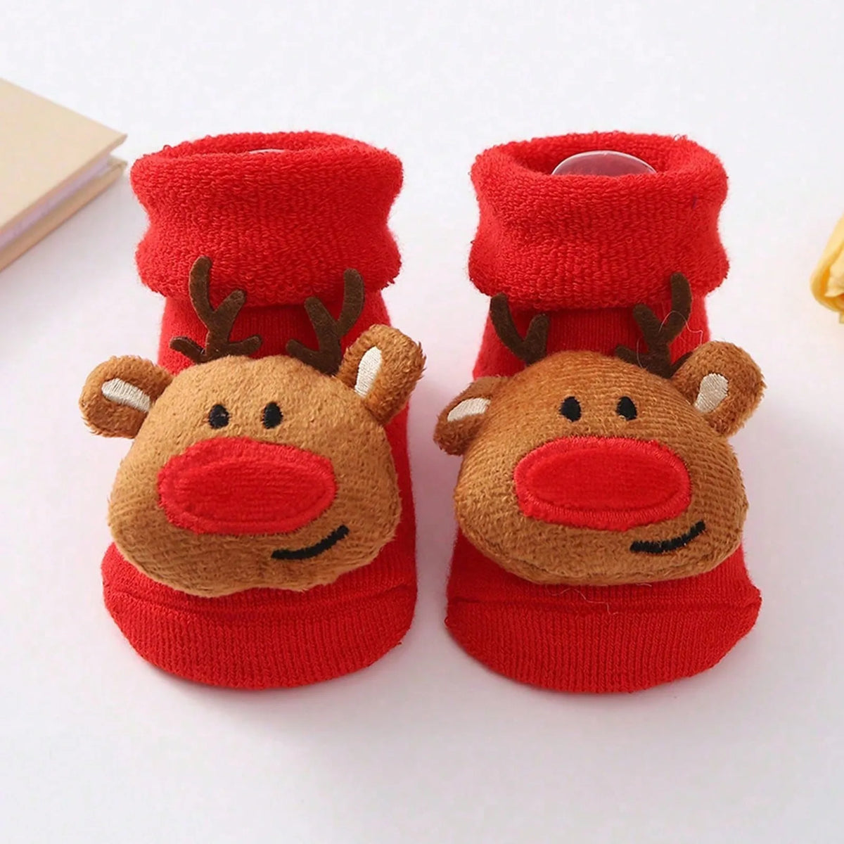 Cute Santa Claus Doll Knitted Baby Socks Newborn Toddler Soft Snowman Deer Warm Floor Socks Girls Infant Boys Mid Socks New