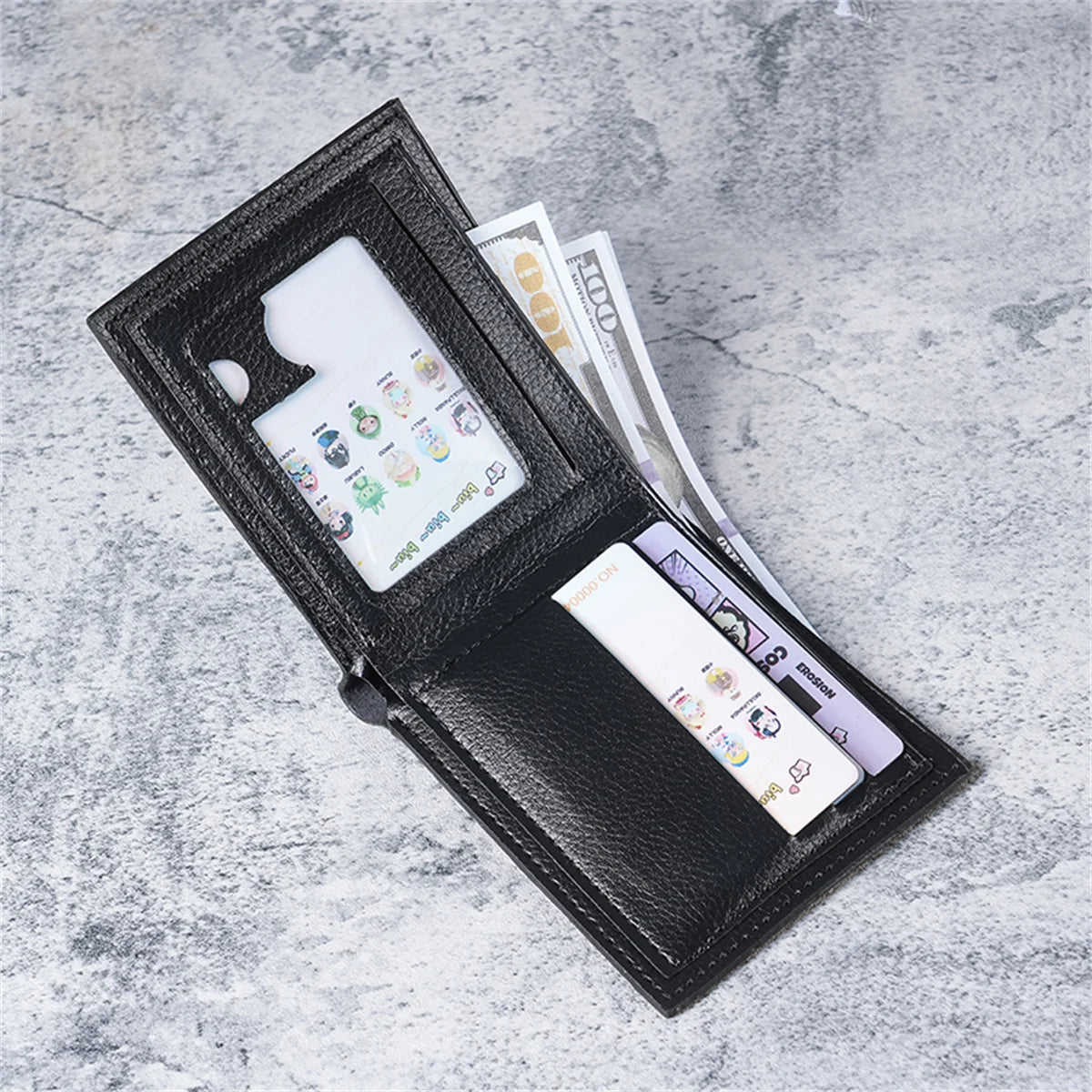 Short men's wallet thin 2024 new high-value eagle pattern student youth soft leather coin purse card package