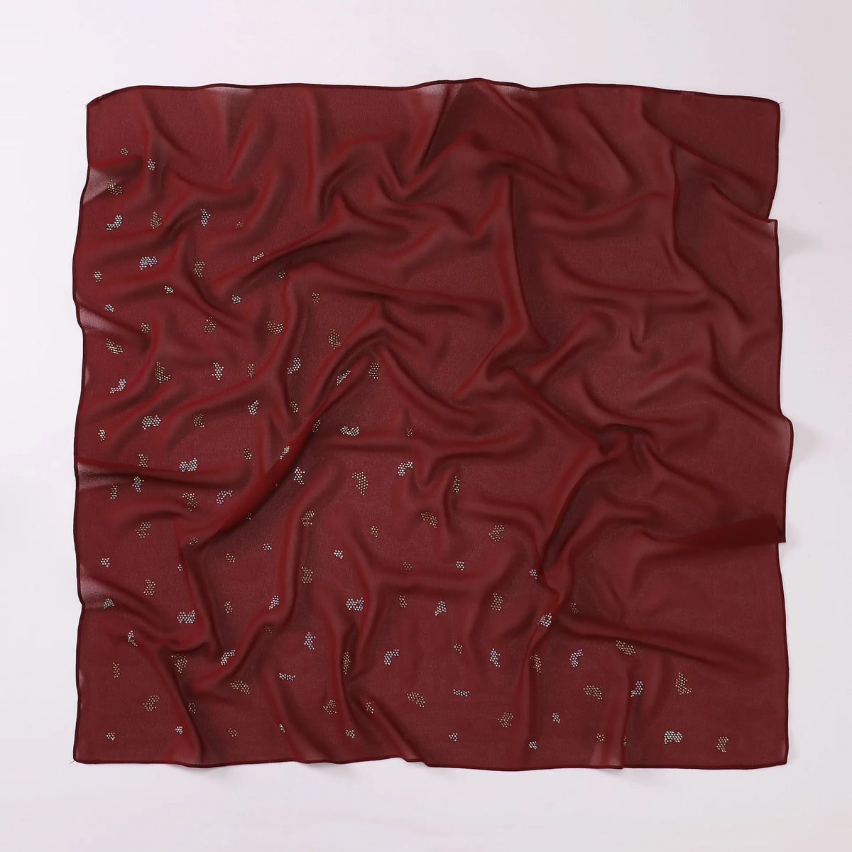 90*90cm Square Chiffon Hijab Scarf Women Solid Color Muslim Soft Head Scarf Islamic Shawls and Wraps Headband Musulman Scarves